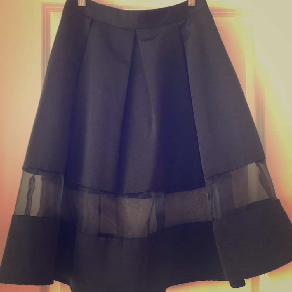 Black midi skirt